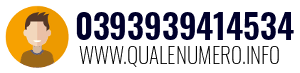 Numero di telefono 0393939414534 0393939414534