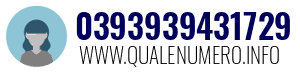 Numero di telefono 0393939431729 0393939431729