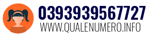 Numero di telefono 0393939567727 0393939567727