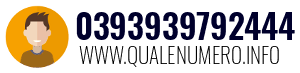 Numero di telefono 0393939792444 0393939792444