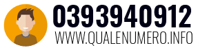 Numero di telefono 0393940912 0393940912
