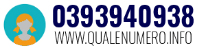 Numero di telefono 0393940938 0393940938