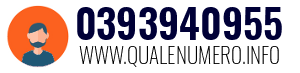 Numero di telefono 0393940955 0393940955