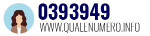 Numero di telefono 0393949 0393949