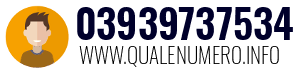 Numero di telefono 03939737534 03939737534