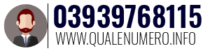 Numero di telefono 03939768115 03939768115