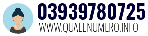 Numero di telefono 03939780725 03939780725