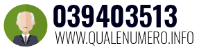 Numero di telefono 039403513 039403513