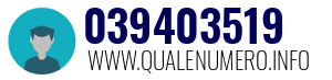 Numero di telefono 039403519 039403519