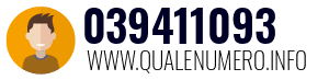 Numero di telefono 039411093 039411093