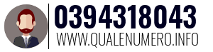Numero di telefono 0394318043 0394318043