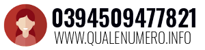 Numero di telefono 0394509477821 0394509477821