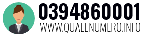 Numero di telefono 0394860001 0394860001