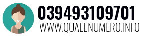 Numero di telefono 039493109701 039493109701