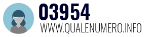 Numero di telefono 03954 03954