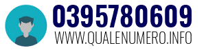 Numero di telefono 0395780609 0395780609