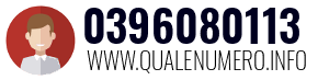 Numero di telefono 0396080113 0396080113