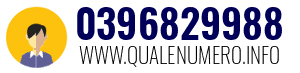 Numero di telefono 0396829988 0396829988