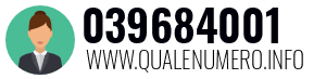 Numero di telefono 039684001 039684001