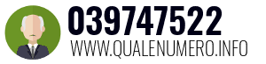 Numero di telefono 039747522 039747522