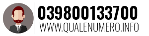 Numero di telefono 039800133700 039800133700