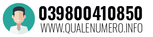 Numero di telefono 039800410850 039800410850