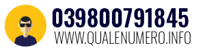 Numero di telefono 039800791845 039800791845