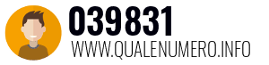 Numero di telefono 039831 039831