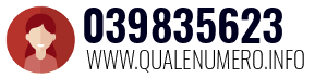 Numero di telefono 039835623 039835623