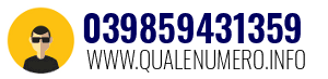 Numero di telefono 039859431359 039859431359