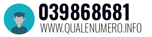 Numero di telefono 039868681 039868681