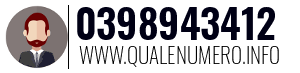 Numero di telefono 0398943412 0398943412