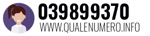 Numero di telefono 039899370 039899370