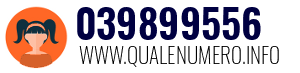 Numero di telefono 039899556 039899556
