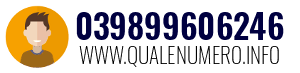 Numero di telefono 039899606246 039899606246