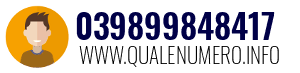 Numero di telefono 039899848417 039899848417