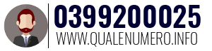Numero di telefono 0399200025 0399200025