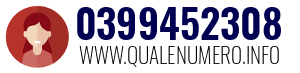 Numero di telefono 0399452308 0399452308