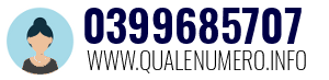 Numero di telefono 0399685707 0399685707