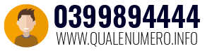 Numero di telefono 0399894444 0399894444