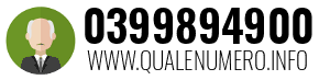Numero di telefono 0399894900 0399894900
