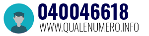 Numero di telefono 040046618 040046618