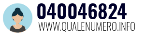 Numero di telefono 040046824 040046824