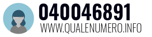 Numero di telefono 040046891 040046891