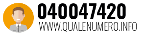 Numero di telefono 040047420 040047420