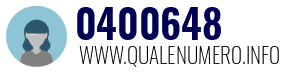 Numero di telefono 0400648 0400648