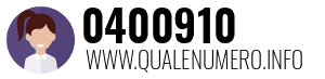 Numero di telefono 0400910 0400910