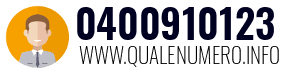 Numero di telefono 0400910123 0400910123