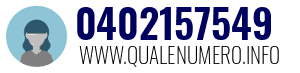 Numero di telefono 0402157549 0402157549