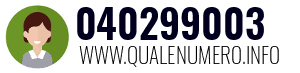 Numero di telefono 040299003 040299003